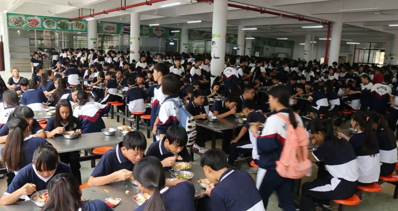 大学食堂特殊摆设走红吃饭氛围有点阴森学生得壮胆去吃饭