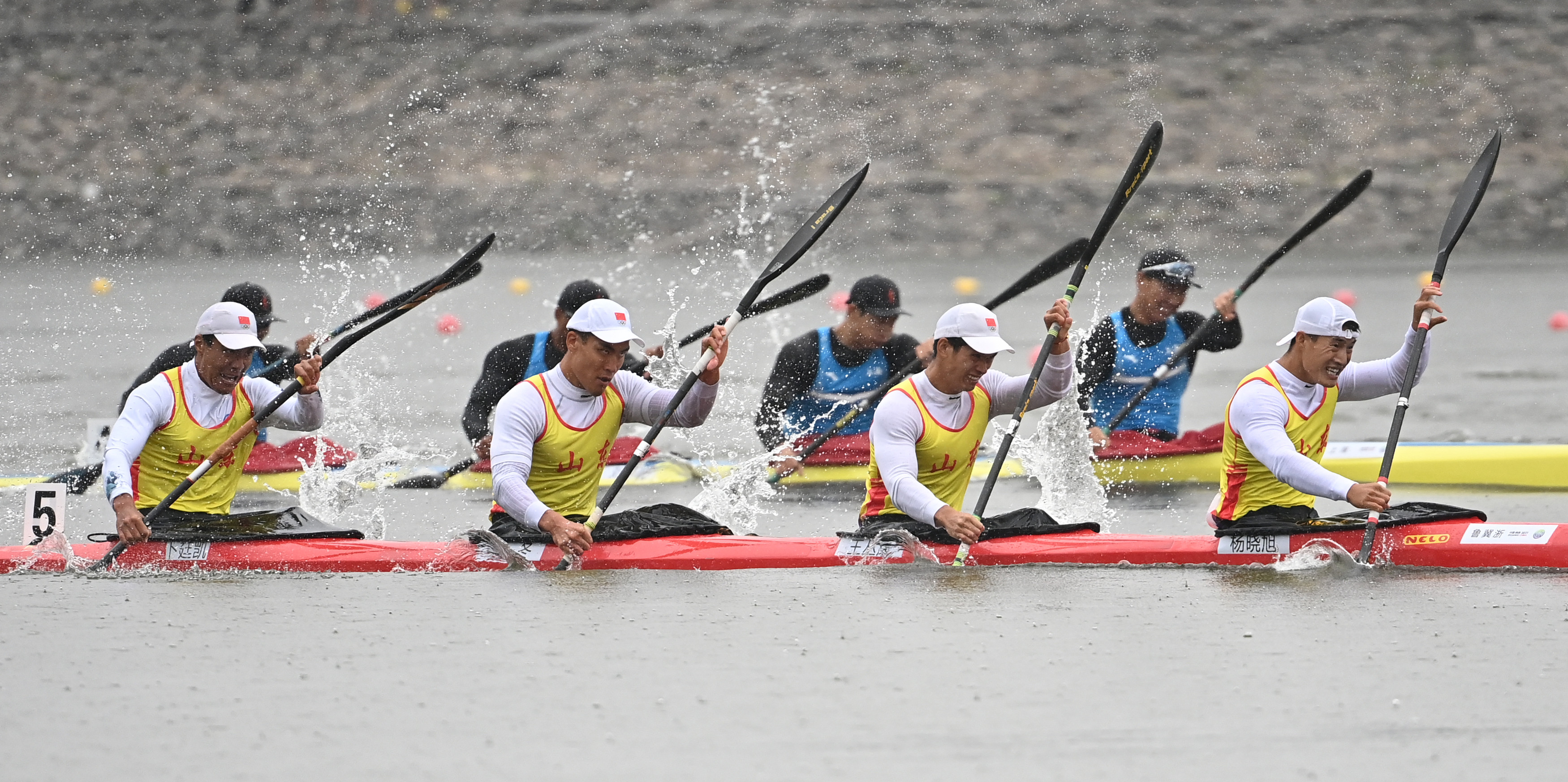 皮划艇静水——男子500米四人皮艇决赛赛况