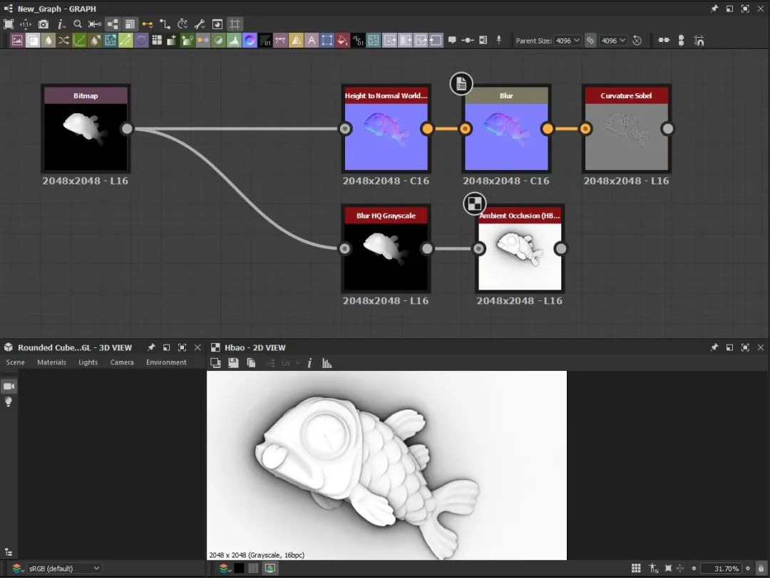 在zbrush和substance 3d中制作风格化的渔网材质