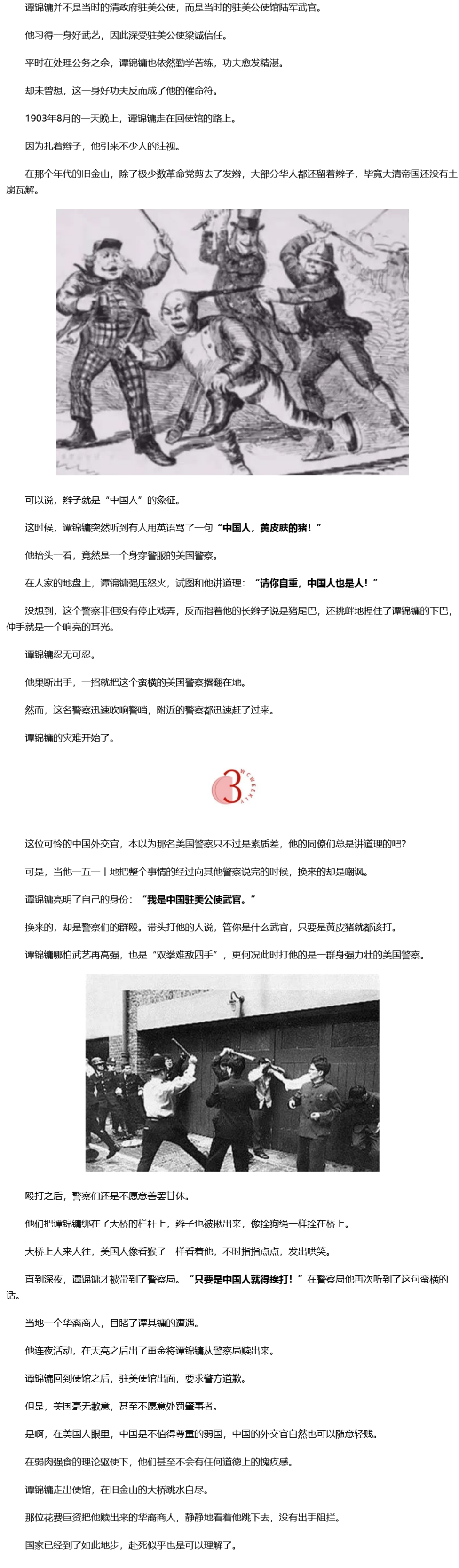 晚清外交官谭锦镛在美国受辱自杀的真实情况