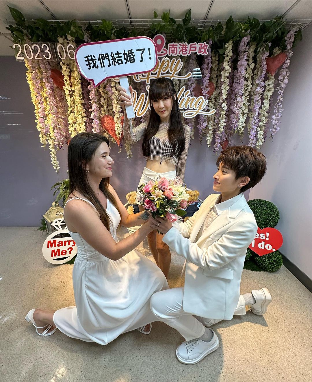 《落跑甜心》女主郑靓歆与女友领证结婚,自言还没考虑要小孩