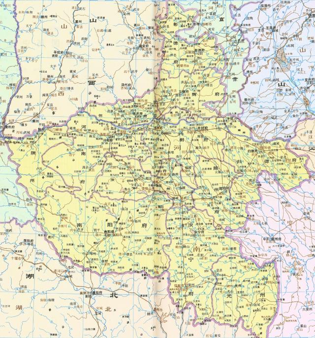 把明清时府州所辖范围与今天地级市相对比,河南哪些地方变化较小