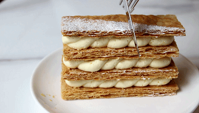 酥脆又甜蜜的法式千层派 (mille feuille),怎么会有人不爱呢?