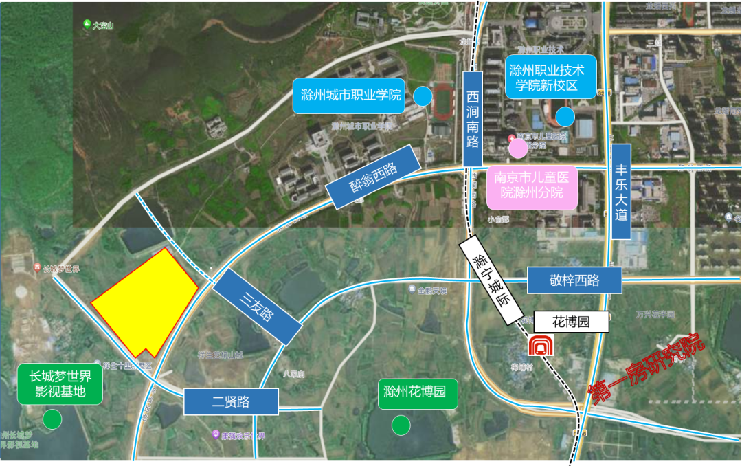 起始破十!滁州城南花博园西出让一宗低容地块