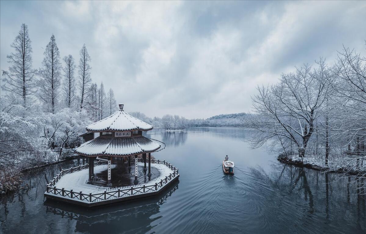 杭州美景 断桥残雪图片