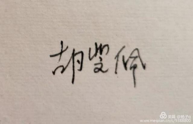 胡建雄藏现代胡氏名人亲笔签名(真迹)艺术欣赏(一)