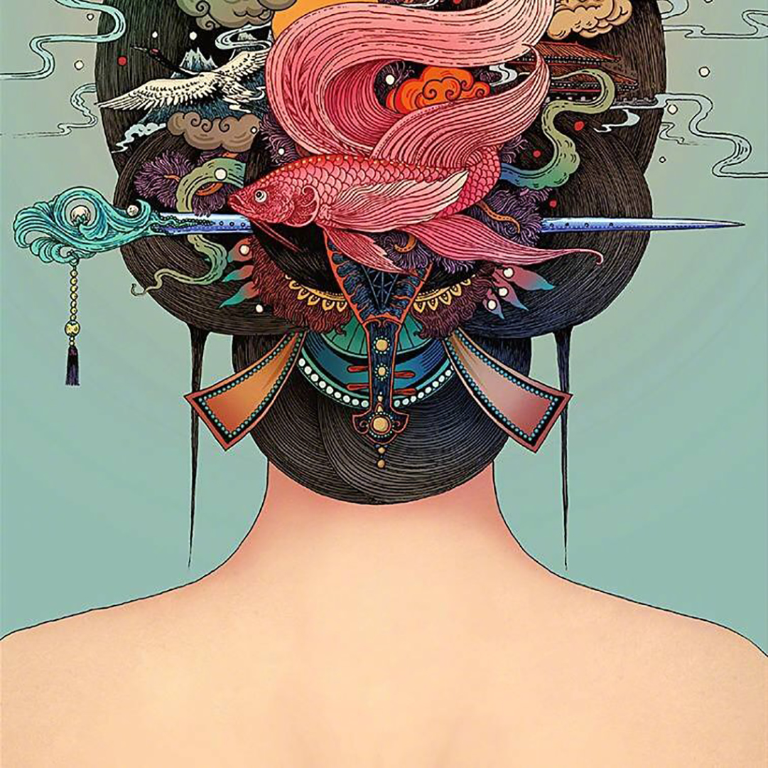 多元与融合魔幻插画作品,气势恢宏大气,辉煌绚烂