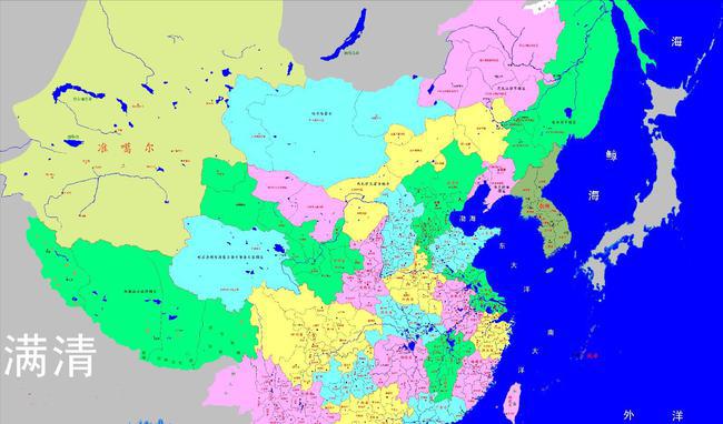 清朝朝版图最大面积图片