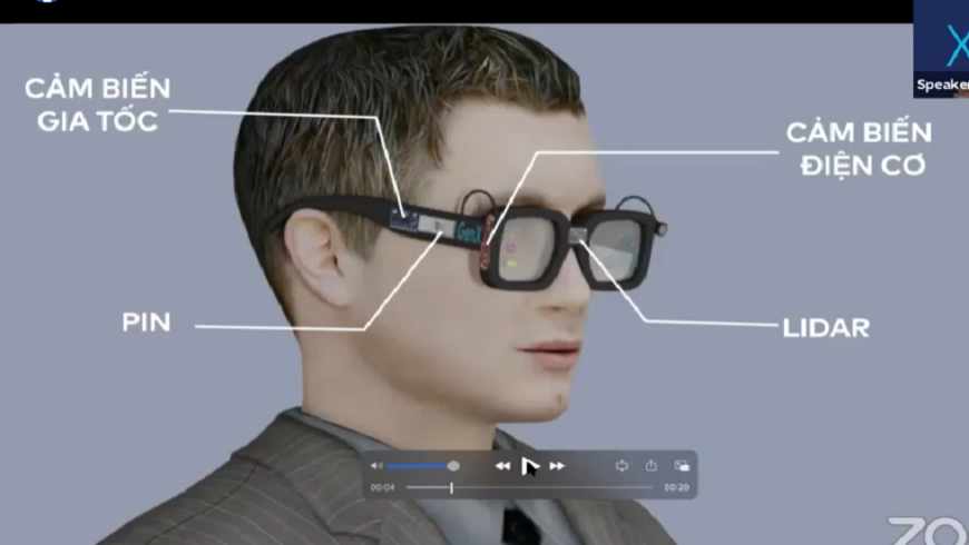 ninhthuan男学生开发人工智能技术眼镜