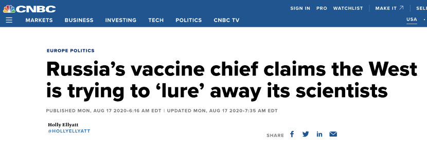 热点|西方质疑俄罗斯新冠疫苗存在安全隐患，背地里却在挖墙脚？