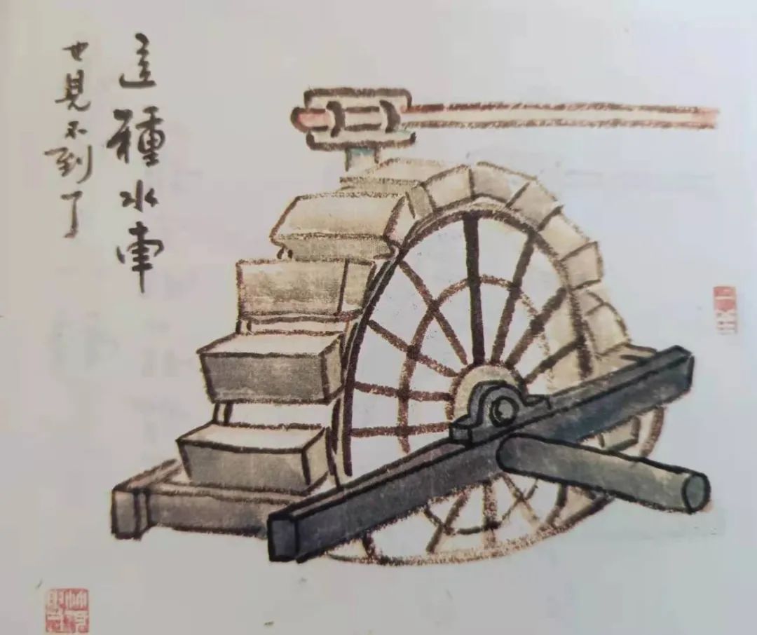 古代立井水车图片图片