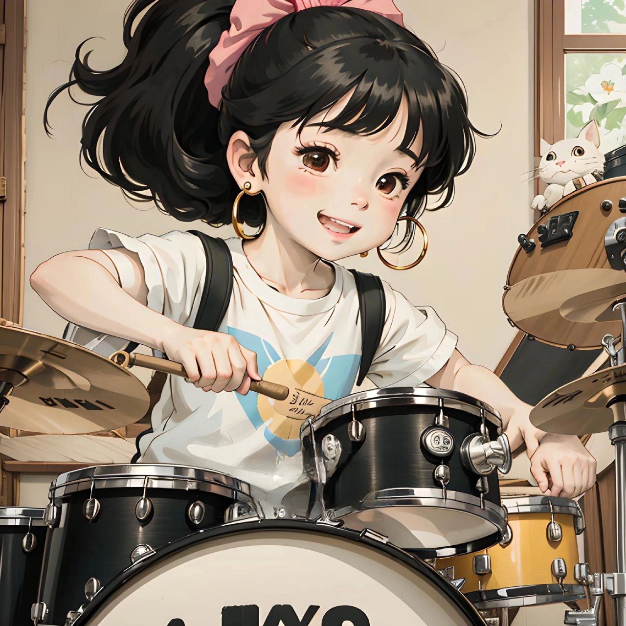 会打架子鼓男孩女孩泰酷辣