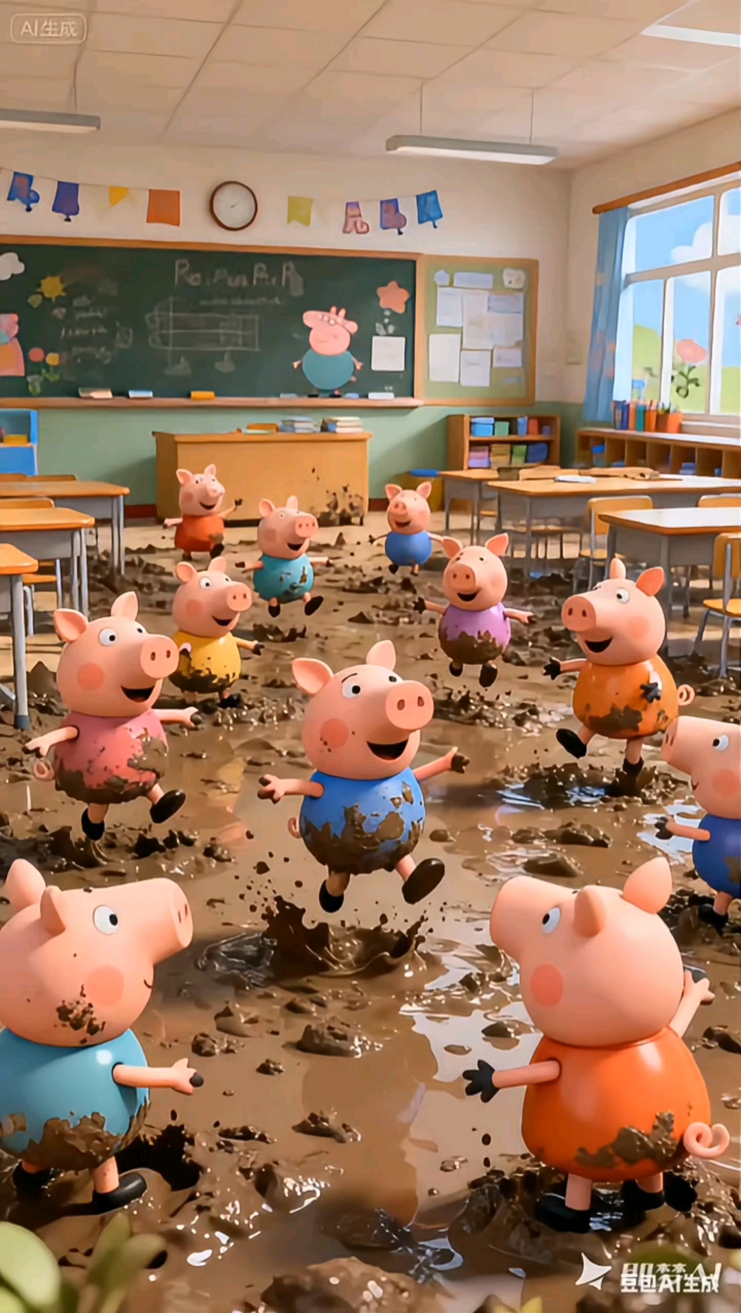 小猪佩奇跳泥坑