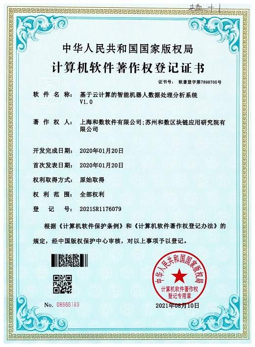 國家知識產權局和國家版權局授權和數軟件2項發明專利及58項軟著