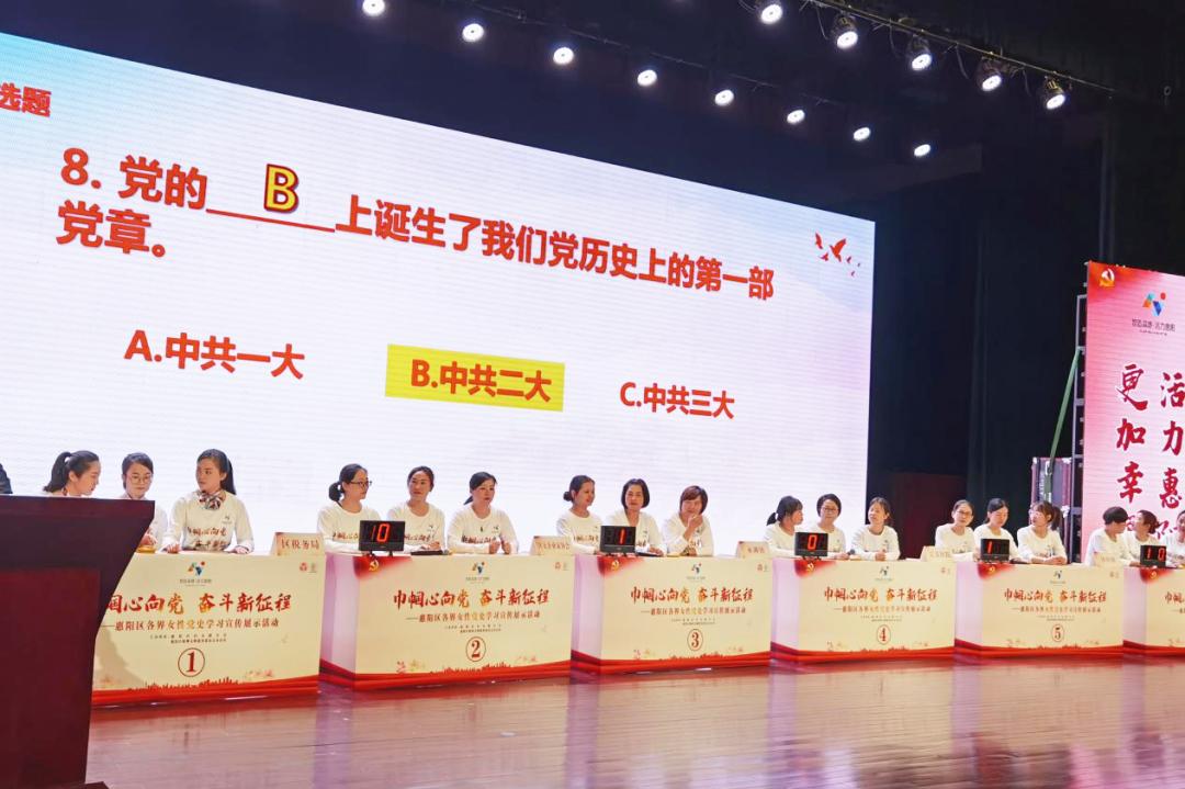 基层动态|线上线下融合学习 掀起惠阳区各界女性党史学习宣传展示热潮