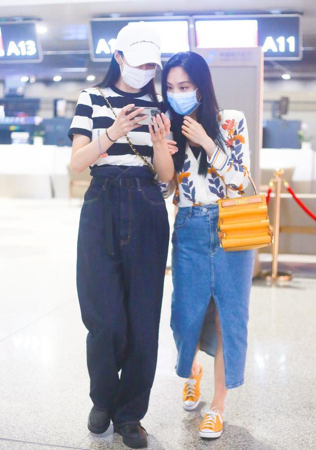 不站一起还真不知道,王霏霏比沈梦辰矮这么多,这衣服也太增高了