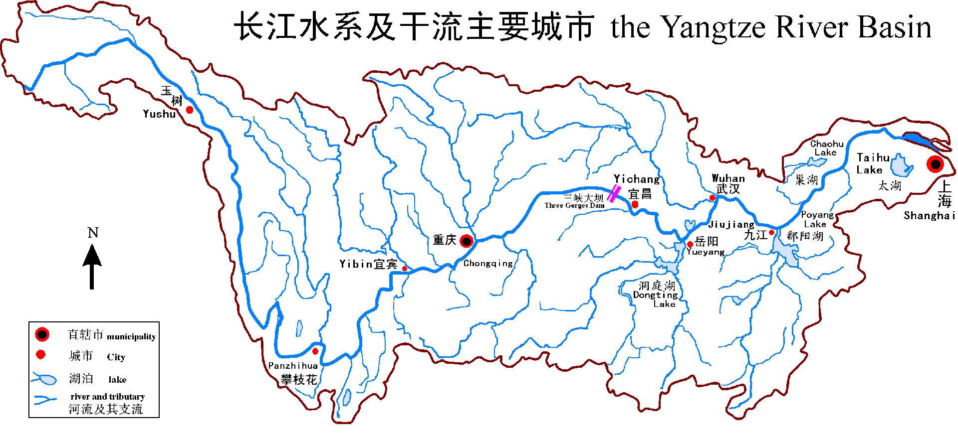 三峡水库示意图图片