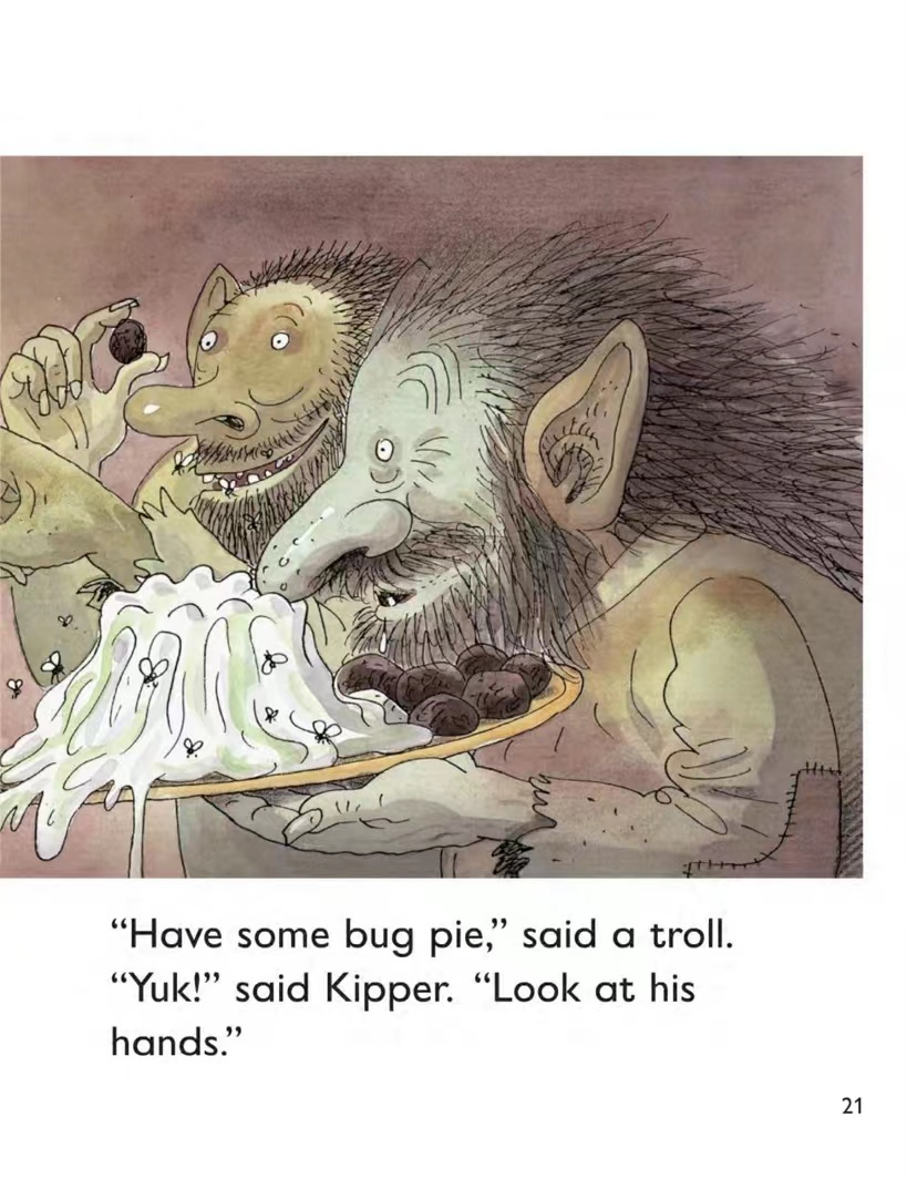 跟孩子一起读绘本《kipper and the trolls》