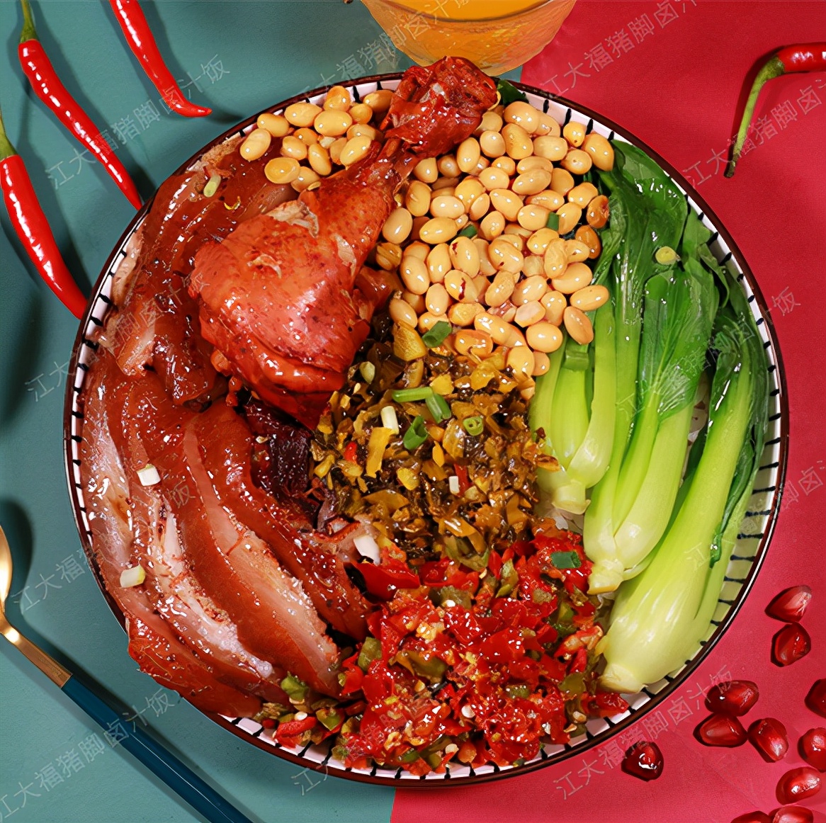 江大福猪脚卤汁饭|大块吃肉