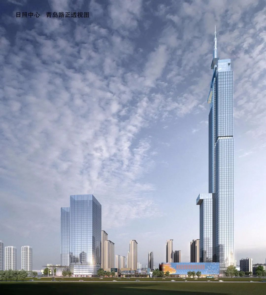 485米!山东第一高"日照中心"施工计划曝光,预计28年竣工!