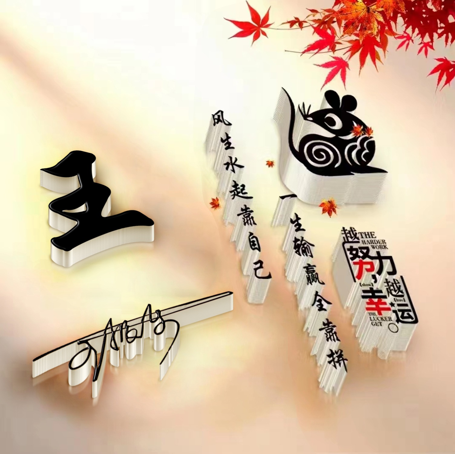 适合做微信,qq头像,超美的姓氏头像,人生靠自己!