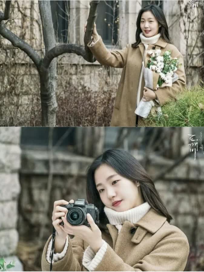 单眼皮气质女星金高银自带种高级清冷感毛衣极简大衣韩剧女主氛围来啦