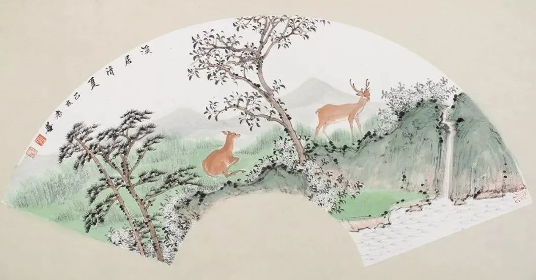 溪居清夏 ║ 60cm×29cm ║ 2019年 ║ 紙本設色如上所言,中國山水畫