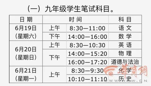 2021年陕西中考时间确定