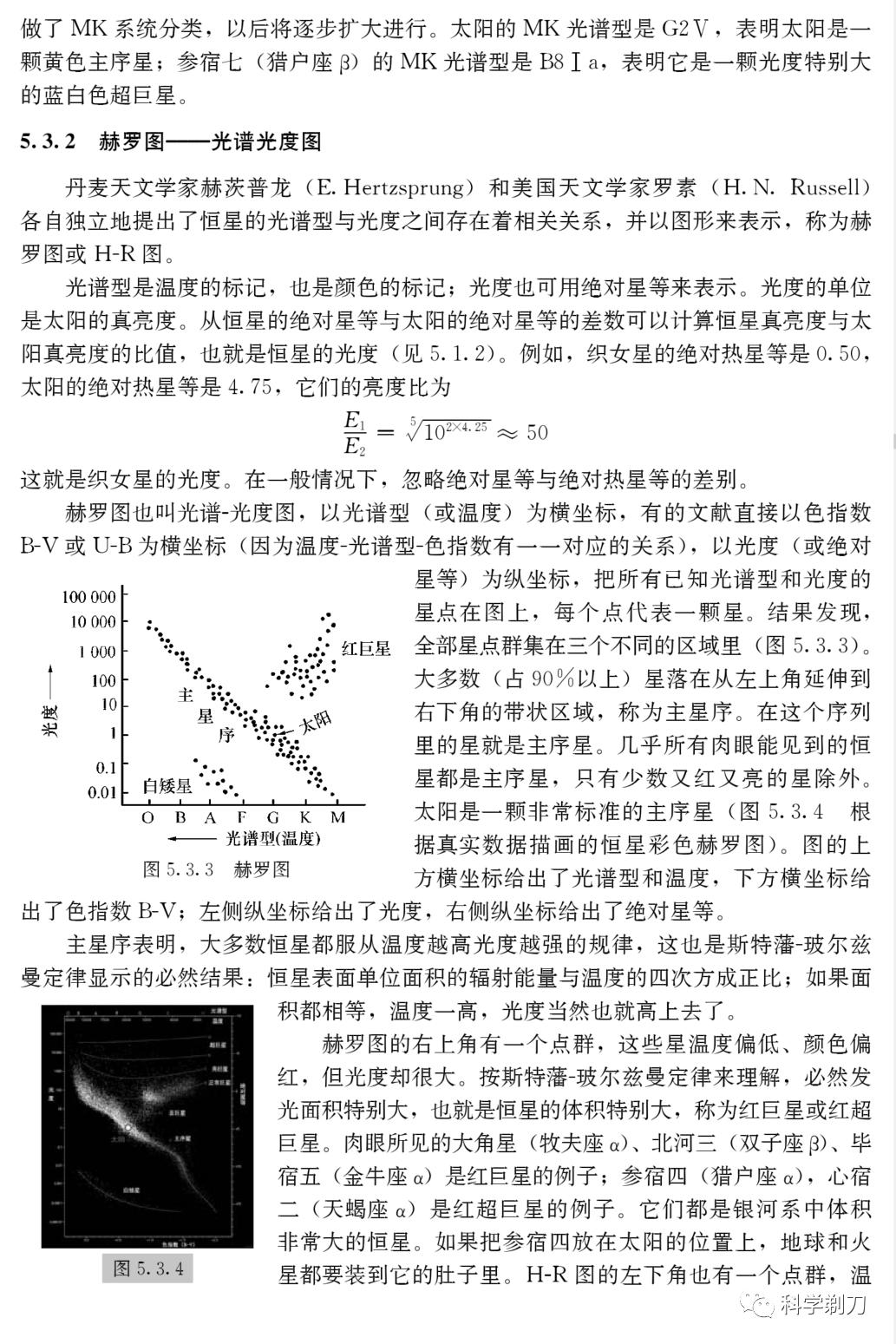 宇宙学概论摘选(2)恒星亮度,赫罗图,主序星