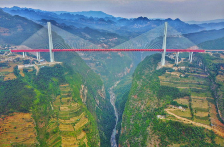 中国如何造一流工程?北盘江大桥施工3d动画曝光,不愧为世界第一