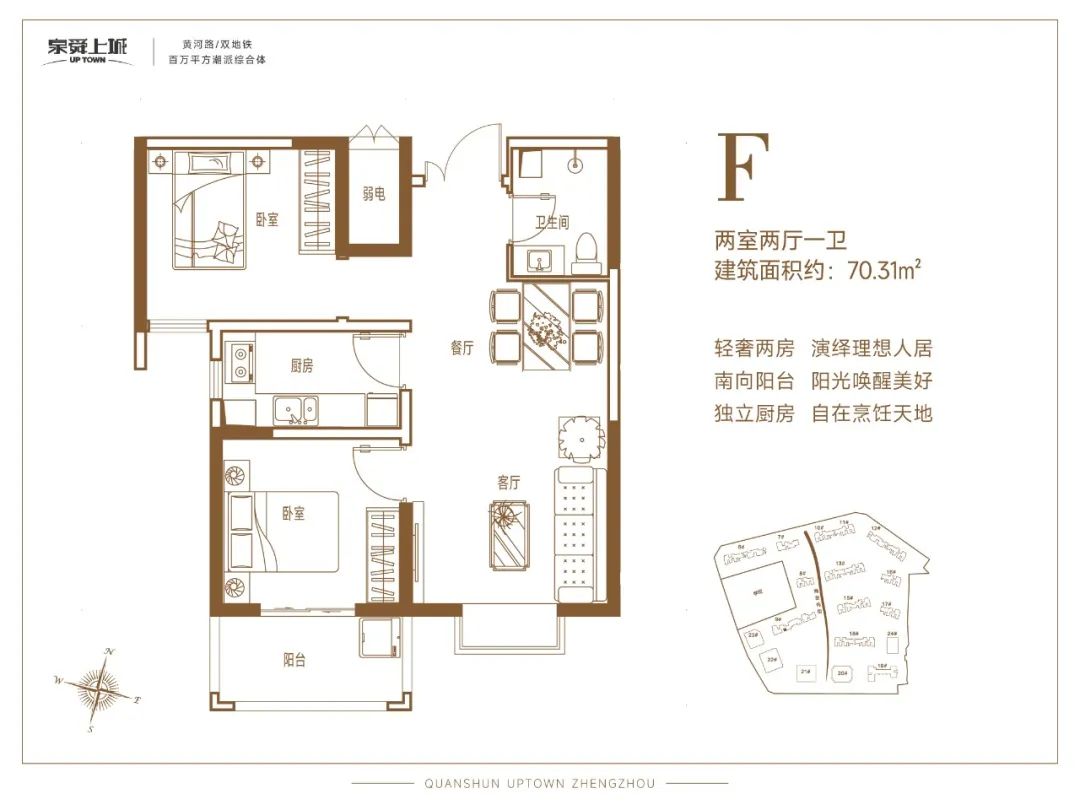 郑州金水区双气小户型,泉舜上城户型图大全