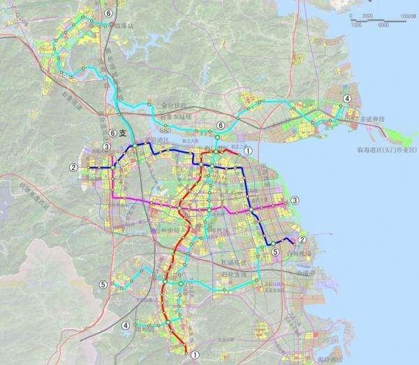 台州轨道交通规划范围包括台州市区,温岭市和临海市