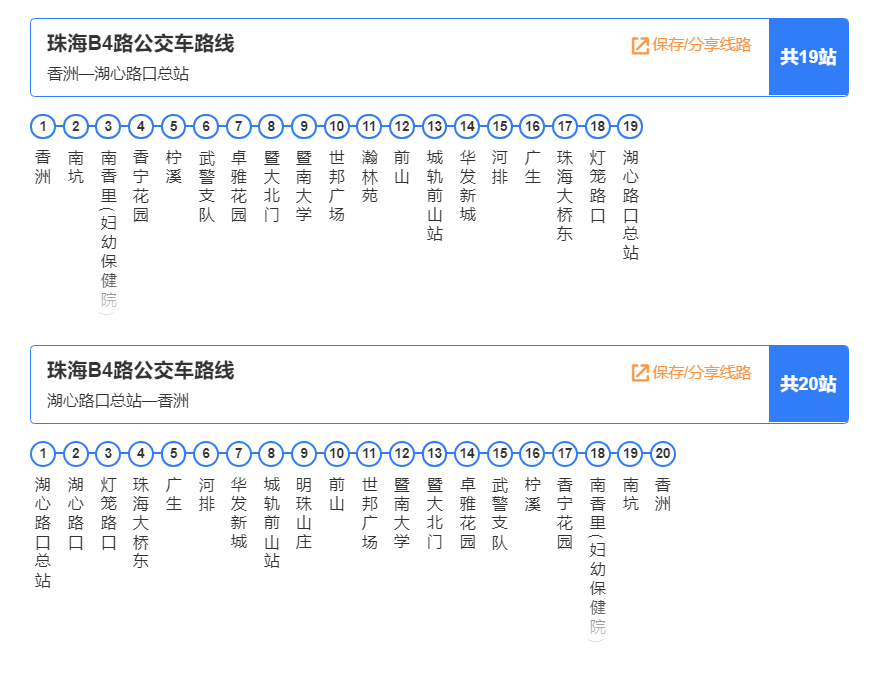 珠海公交线路图图片