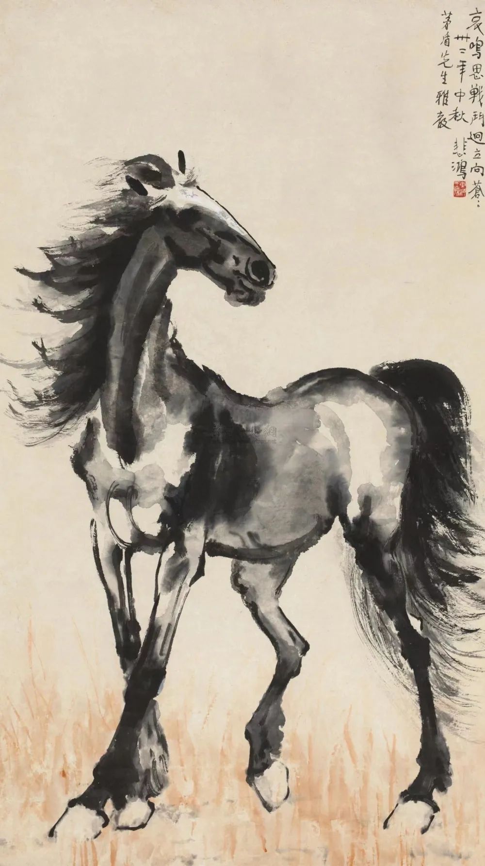 徐悲鸿杰作《战马图》震撼亮相盛世东方八周年庆典拍卖会