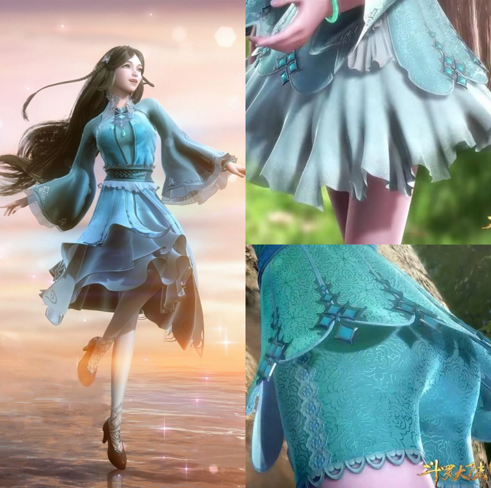 宁荣荣建模多变,三七分发型淑女,少女盘发绝美,蕾丝短裙太香了