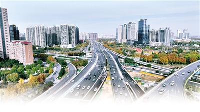郑州中州大道改造完工通车 金水路立交黄河路立交及地面主线双向分别