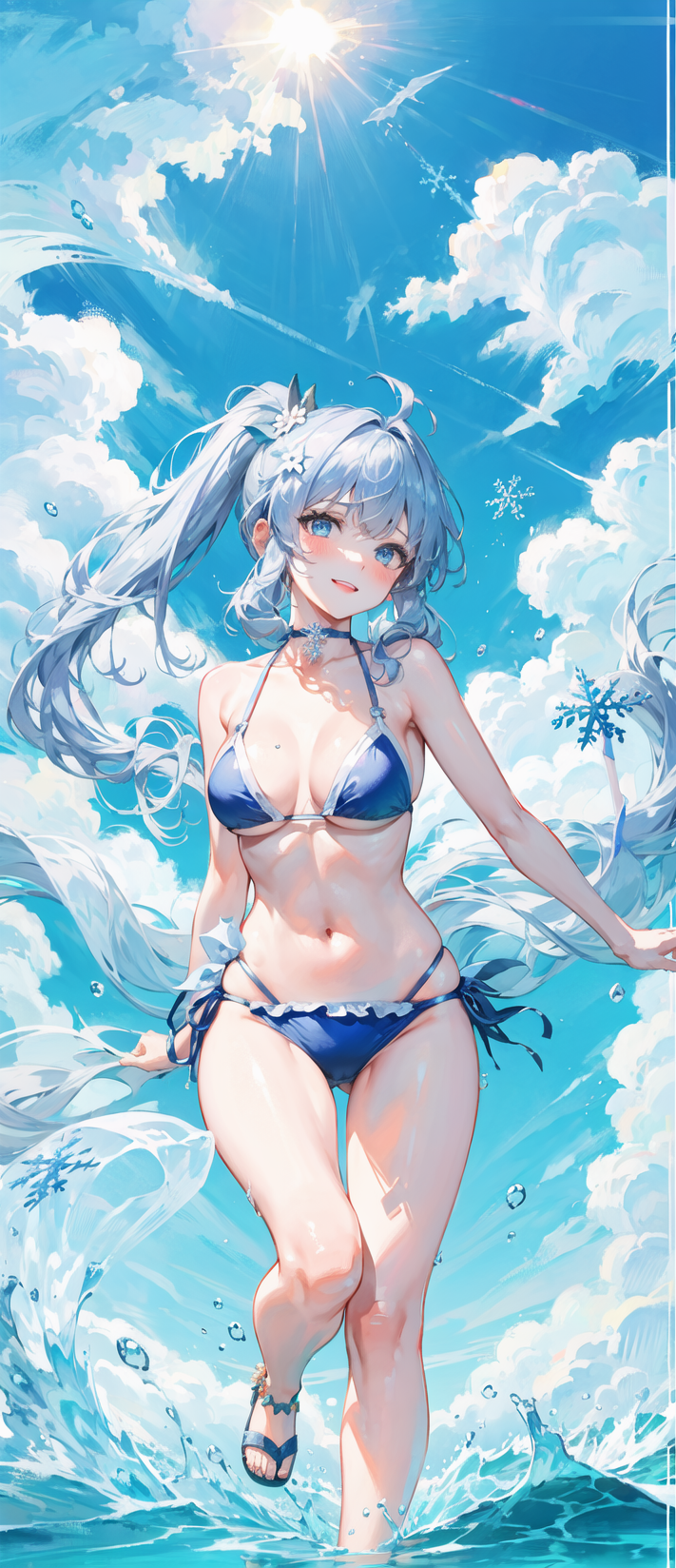 神里绫华泳装精美壁纸,来自ai绘图的魔法!036