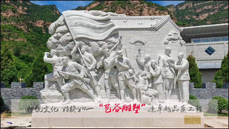 弘扬红军精神抗战人物文化浮雕