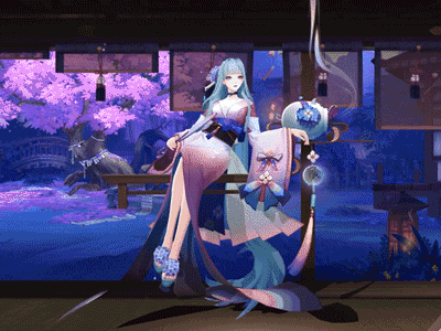 阴阳师:青行灯紫阳微雨皮肤上的茄子是精灵马