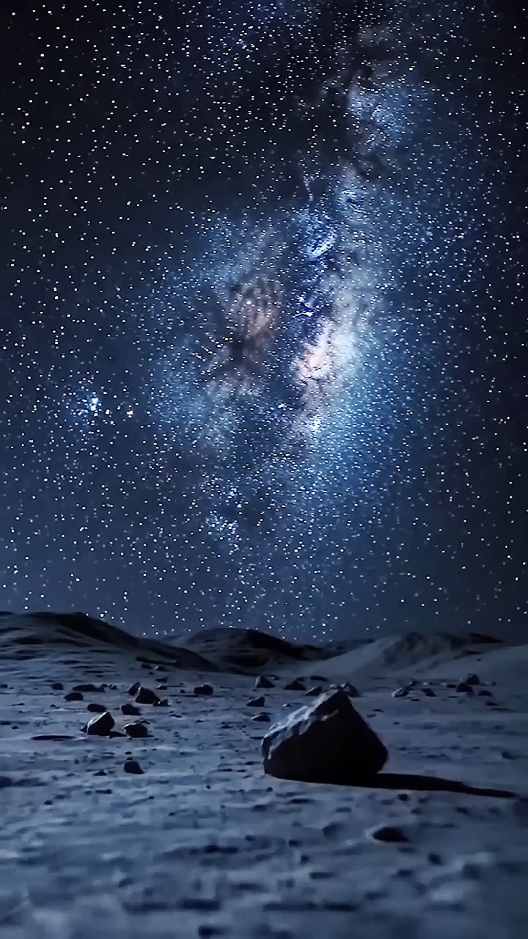 满是星星和银河的寂静天空#夜空#月亮夜空