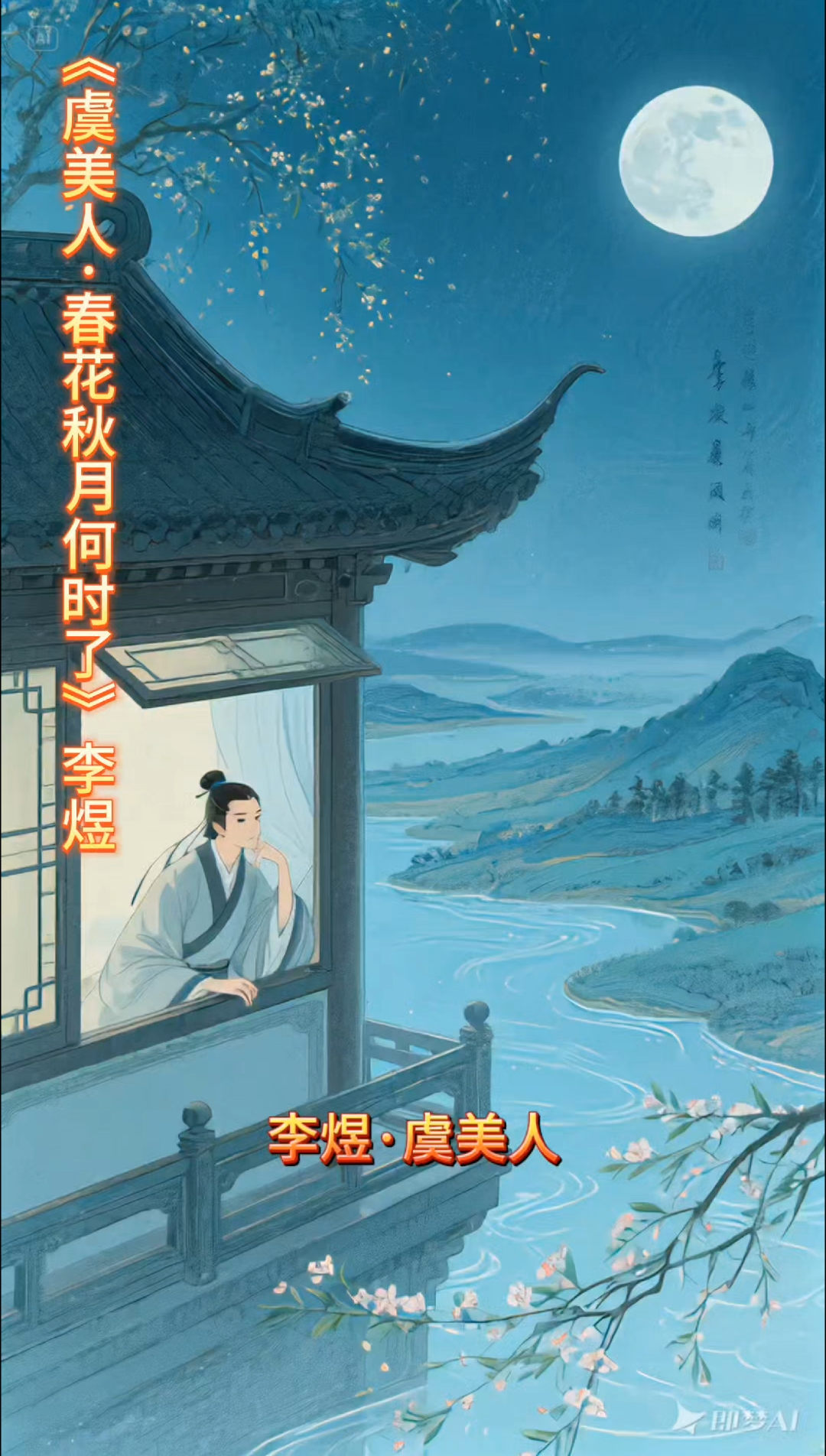 李煜《虞美人·春花秋月何时了》#传统文化 #国风古韵 #李煜