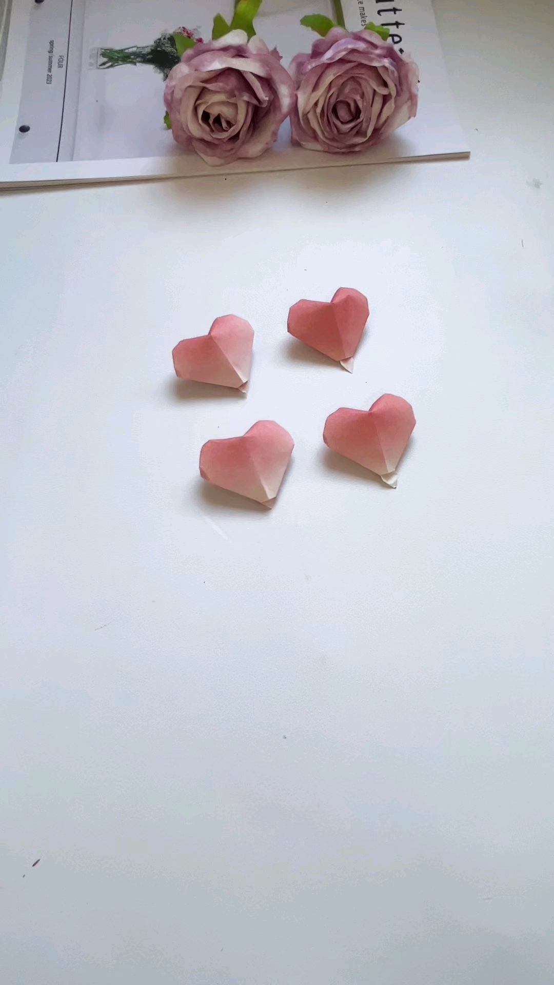 用纸张传递爱意,一张便签纸就能折好看的立体爱心