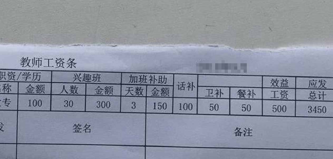 教师"贫富差距"彰显,多位在职教师晒出工资单,家长不淡定了