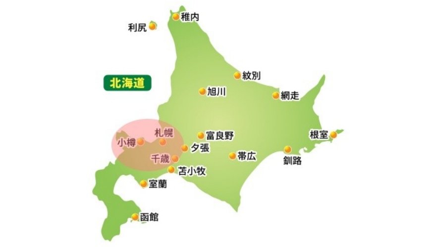 日本北海道地理位置图片