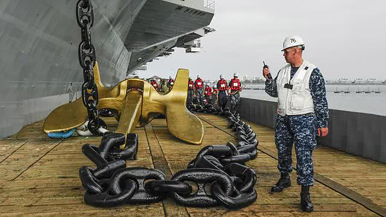 軍艦船舶在深海中停船時,需要下錨嗎?不靠錨鏈固定