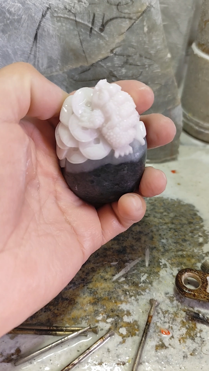 中国四大名玉,独山玉金蟾手把件