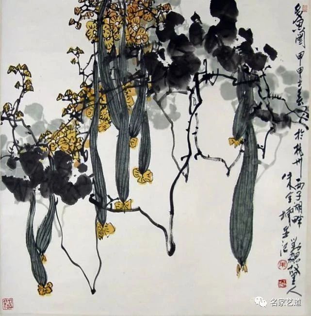 满腹经纶秋铸成著名画家朱全增及其丝瓜题材创作