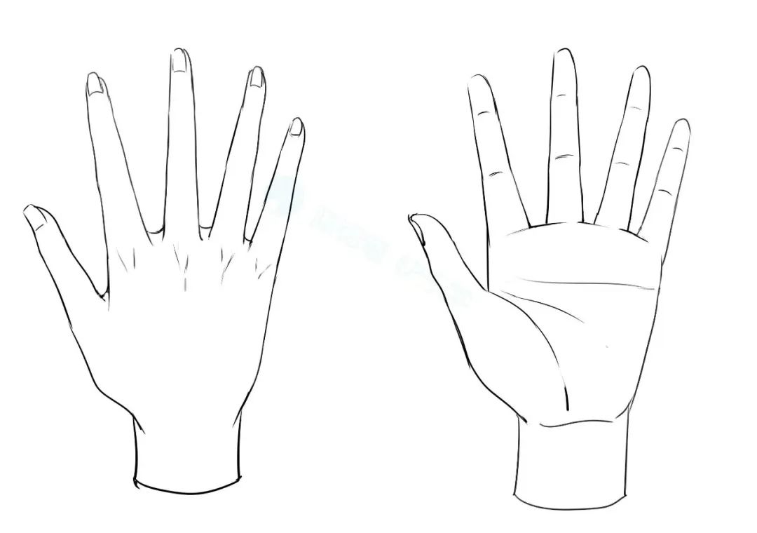 「图文教程」正面,侧面,动态の手怎么画