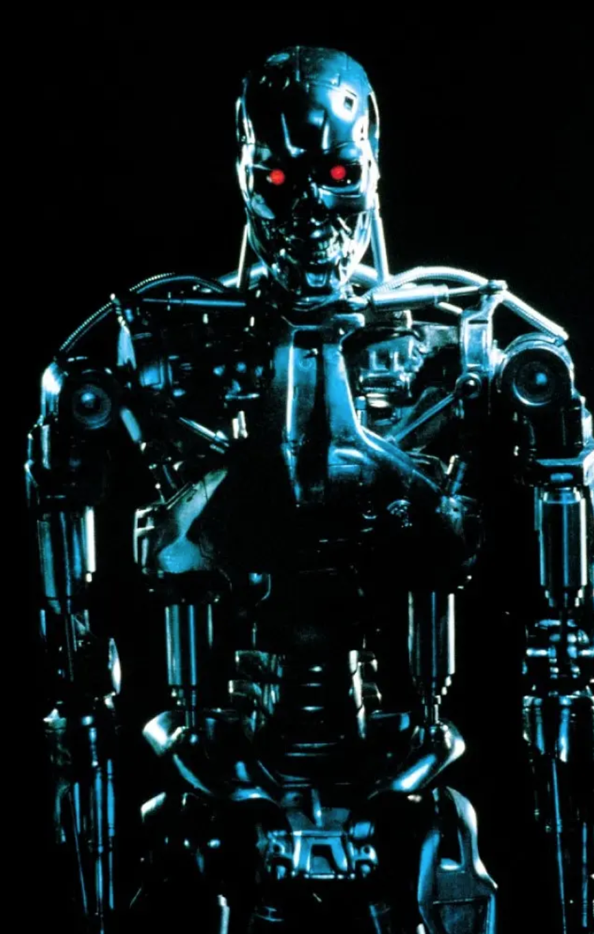 终结者机器人t-800(阿诺施瓦辛格饰)受命回到1984年.