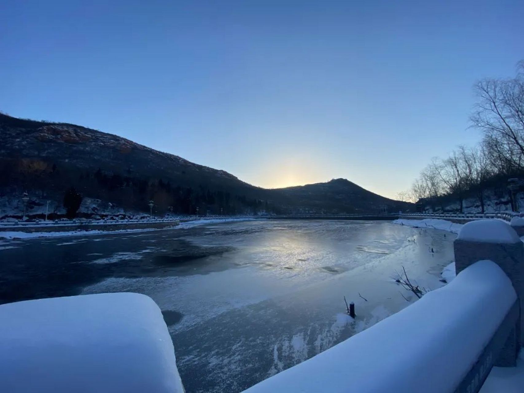 汉中天台山雪景图片